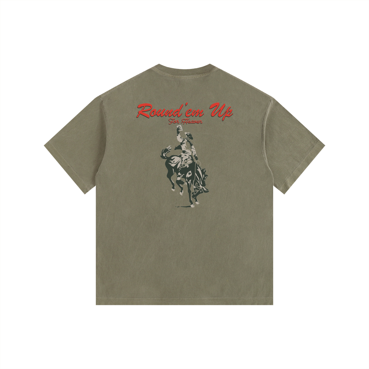 ROUND’EM UP FOR HEAVEN TEE (oversized)