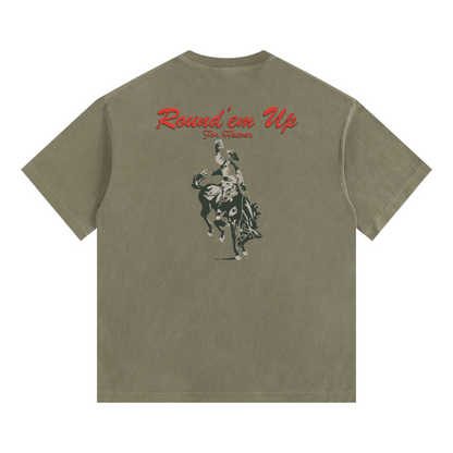 ROUND’EM UP FOR HEAVEN TEE (oversized)